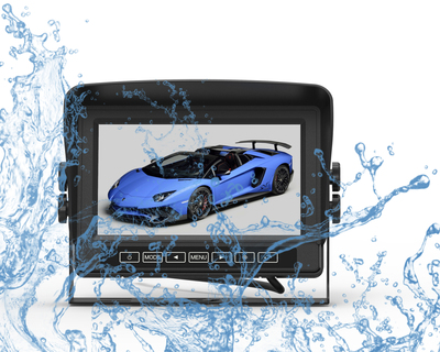 7" car waterproof high-definition rearview display