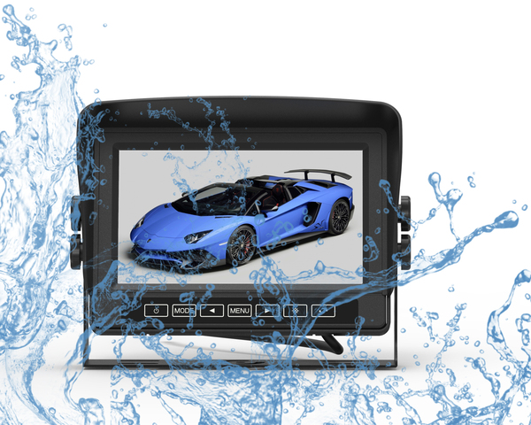 7" car waterproof high-definition rearview display