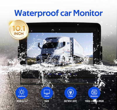 10.1" car waterproof high-definition rearview display